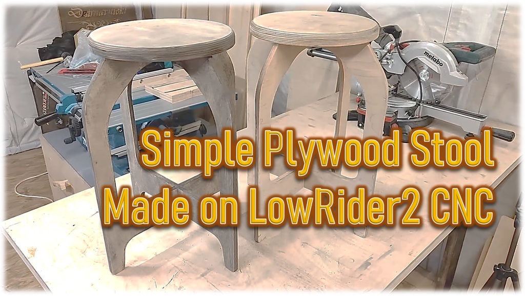 Simple plywood stool