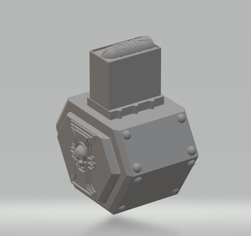 FHW: Drum magazine with logo and bolter shells