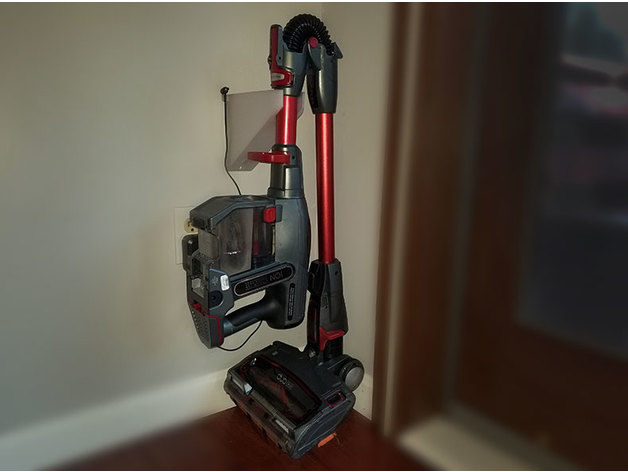 Shark Ionflex Vacuum Wall Mount With Plug Keeper By Cfredmakecode Thingiverse - Shark Stick Vacuum Wall Mount