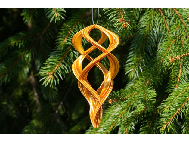 Elegant Doublespiral Christmas Ornament