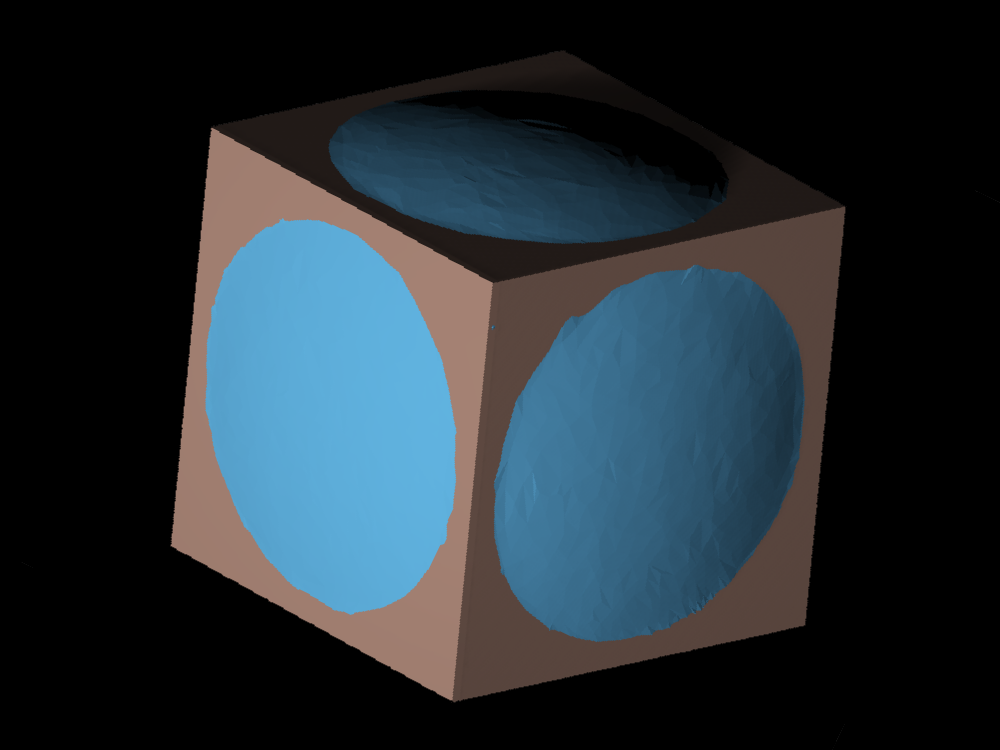 Cube planet scaled one in sixty million