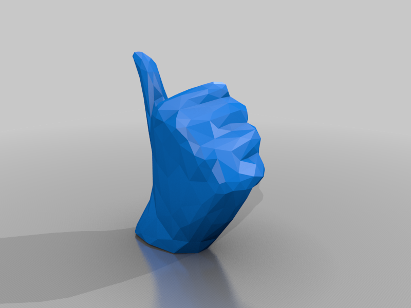 Thumbs up low poly hand