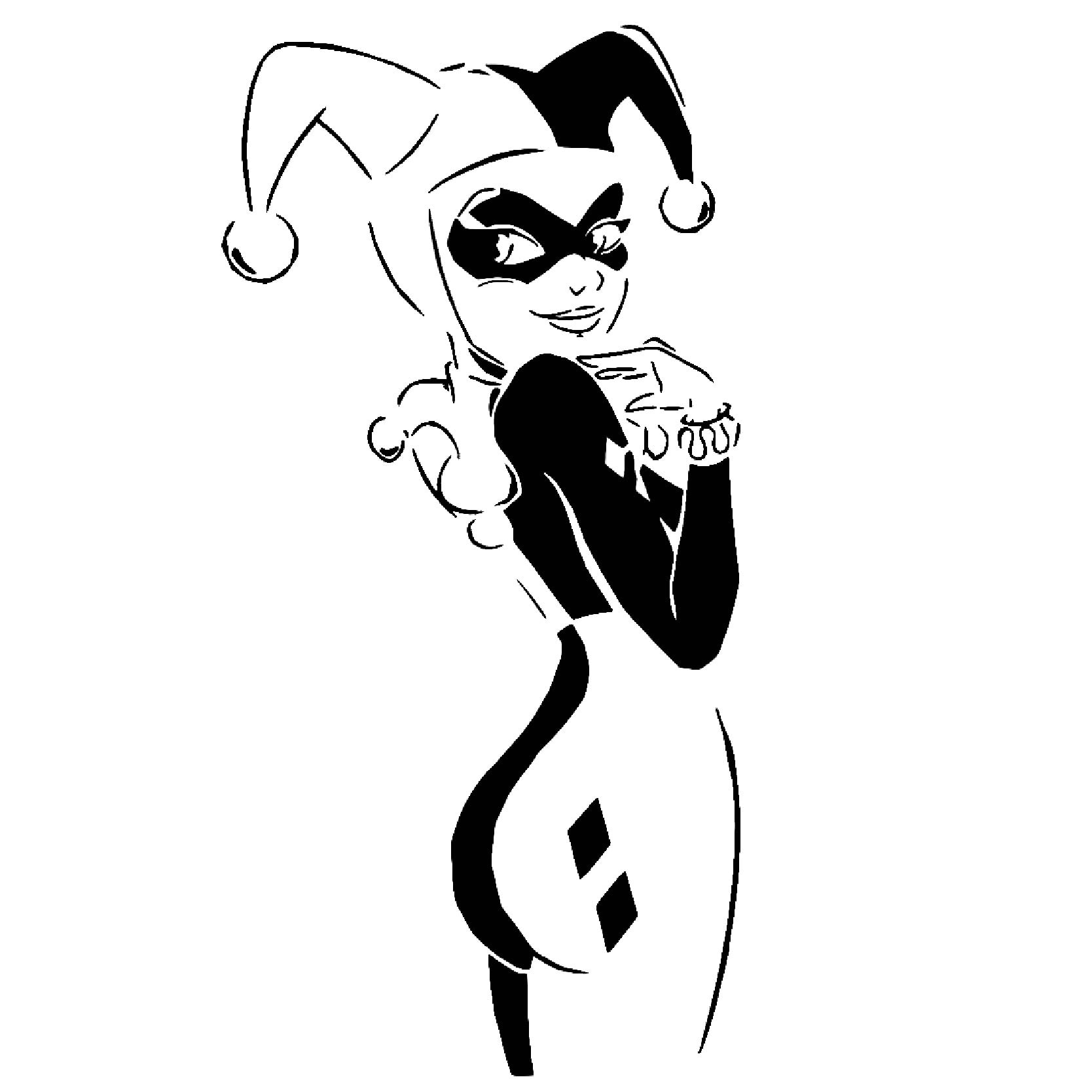 Harley Quinn stencil 7