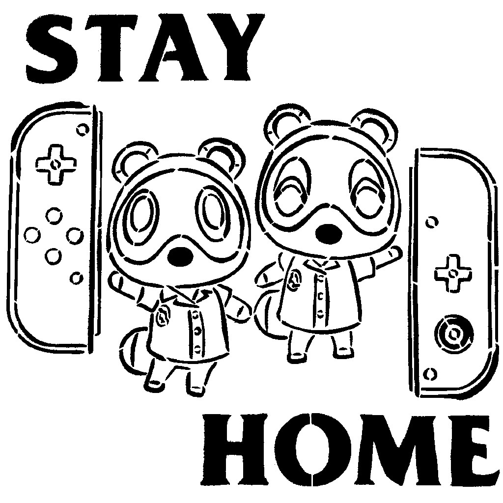 Animal Crossing stencil 2