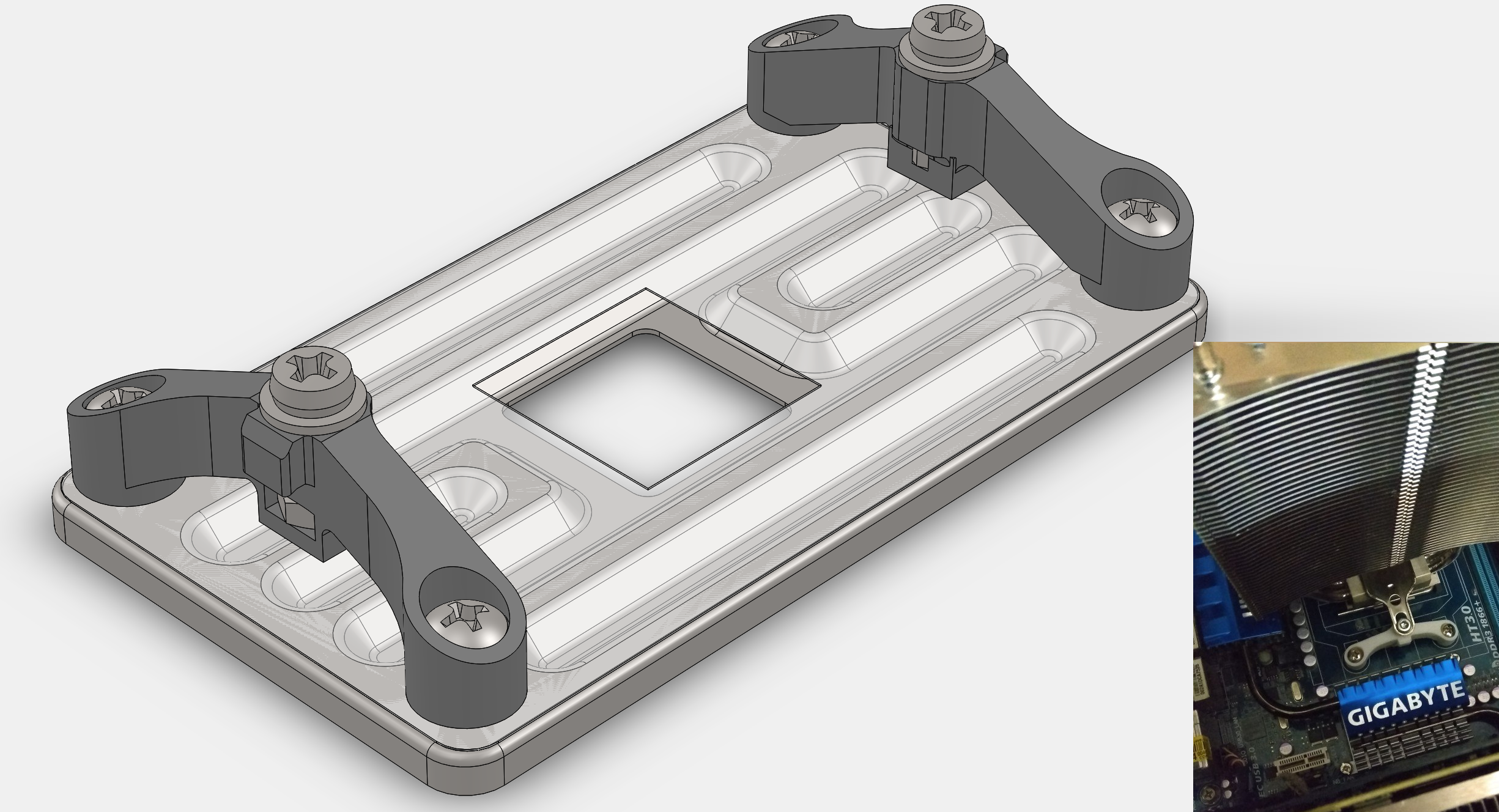 Custom adapter for 939/754 cooler to am2, am3, fm1 or fm2 socket or instead original frame