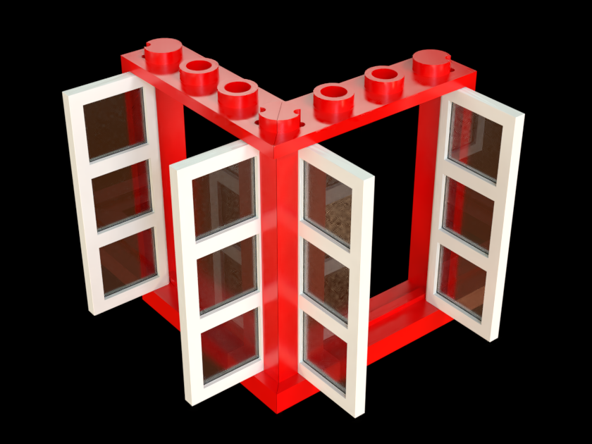 Lego compatible narrow and corner window