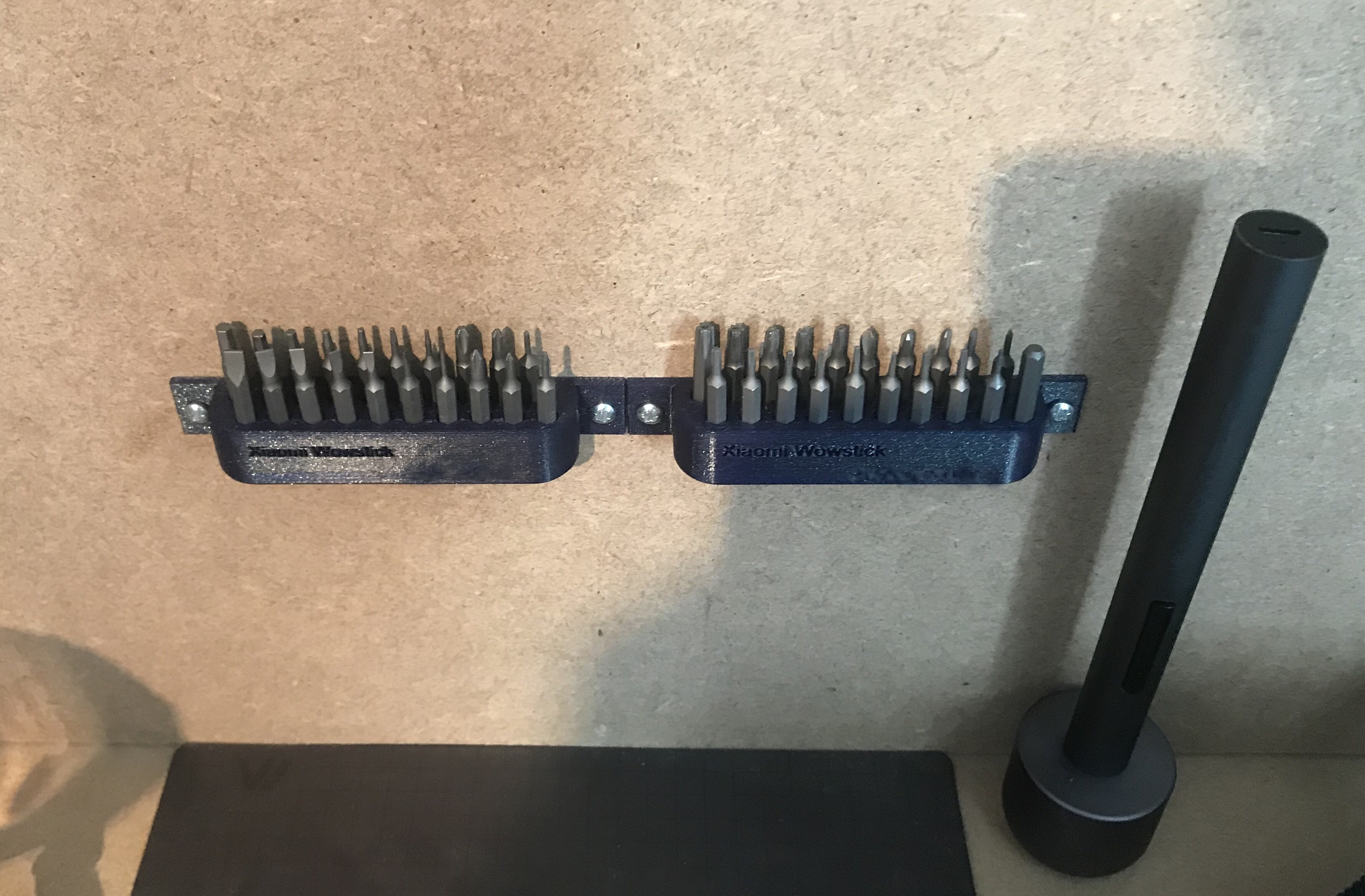 Storage for wall screwdriver bits (Wowstick Xiaomi)