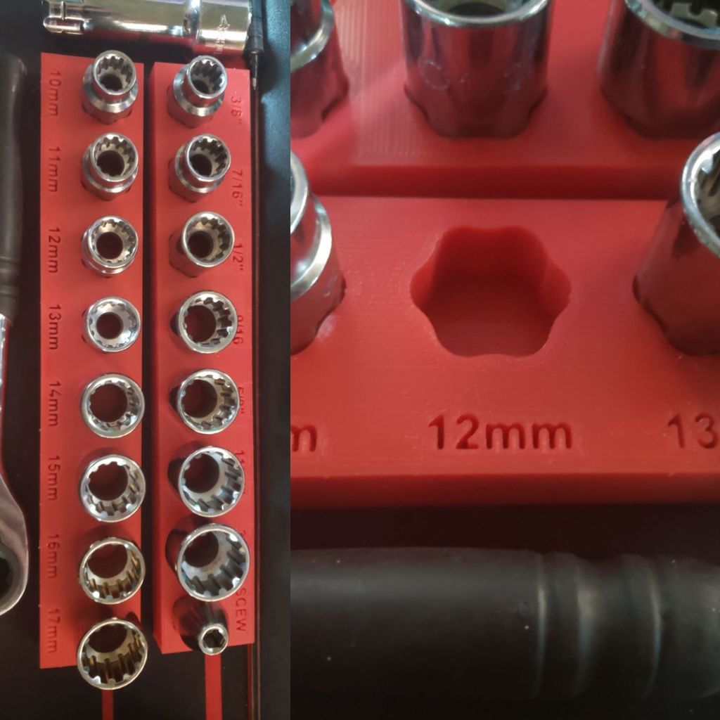 socket holder for through sockets 3D model