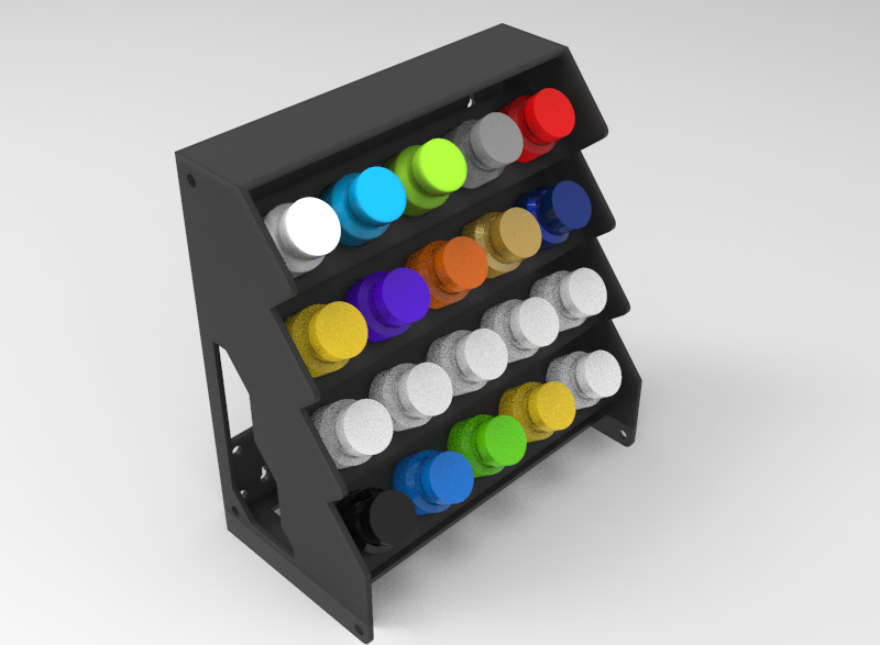 Modular acrylic paint holder