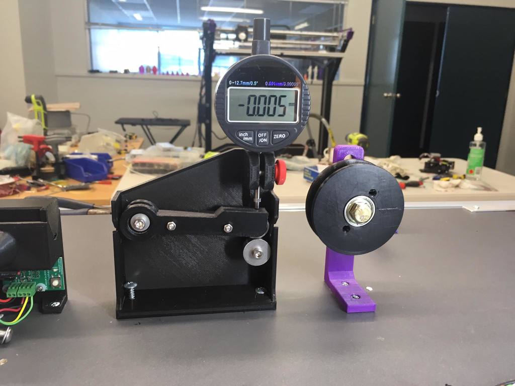 Filament Diameter (thickness) Measurement (sensor) for DIY Extruder, Dial indicator mount