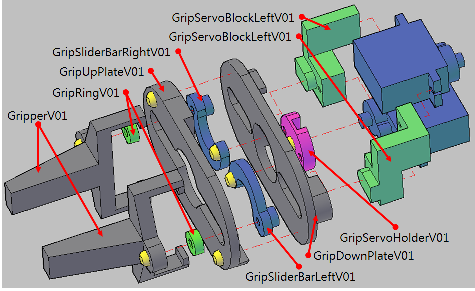 Ver1.0 Robot Arm Gripper (micro servo motor)