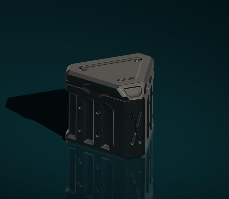 Triangle box for tabletop stuff