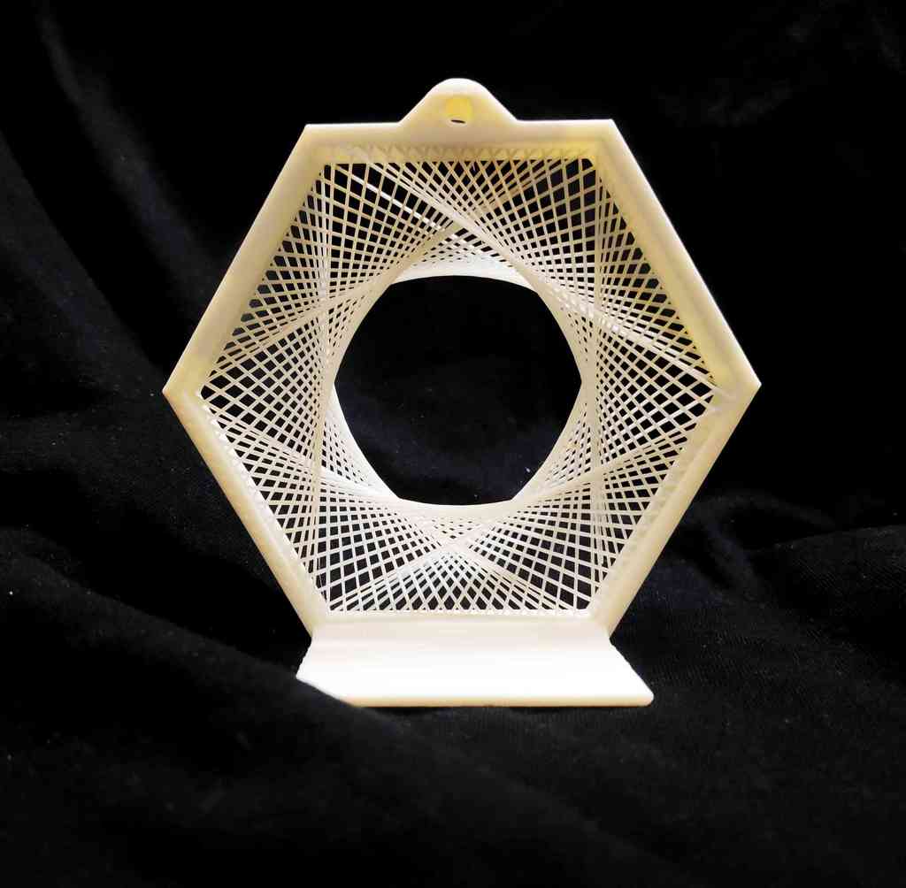 Hexagonal Shelf for Miniature Prints