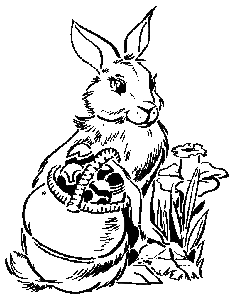 Easter bunny stencil