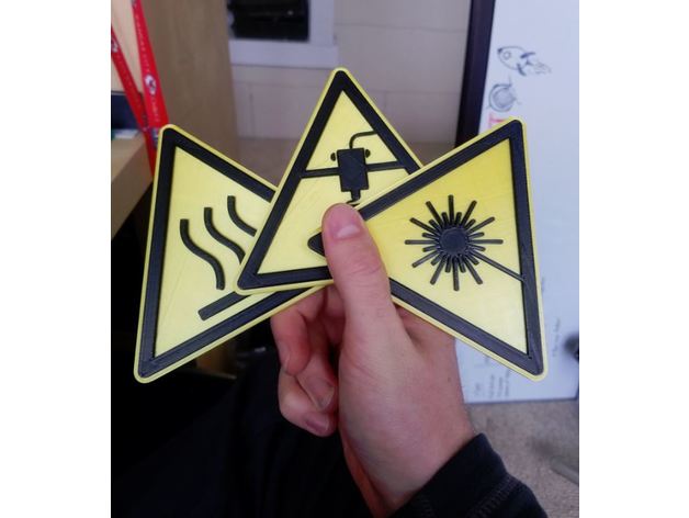 Lab Style Warning Signs Multiple