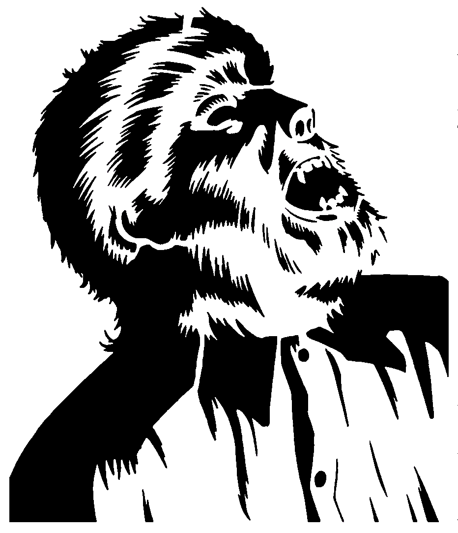 Wolf Man stencil