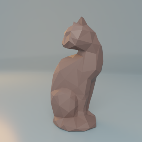 Cat low poly