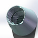 Paint Brush Water Cup with ridges for cleaning 3D model