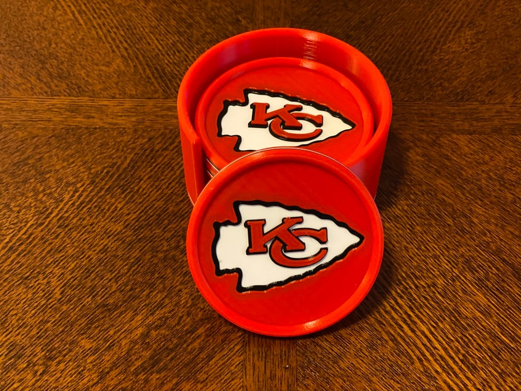 Kansas City Chiefs Coaster and Holder