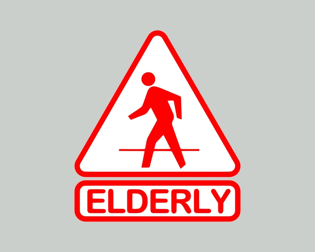 "ELDERLY" CROSSING SIGN (BY REQUEST)