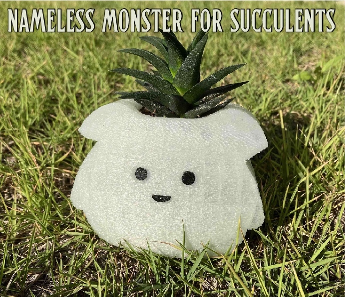 succulents pot of a nameless monster