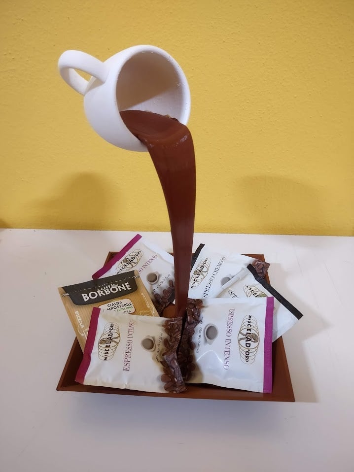 Vassoio Porta Zucchero o Caramelle - Floating Cup Tazzina Caffè Sospesa
