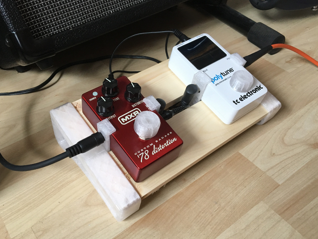 Guitar pedal mounting brackets
