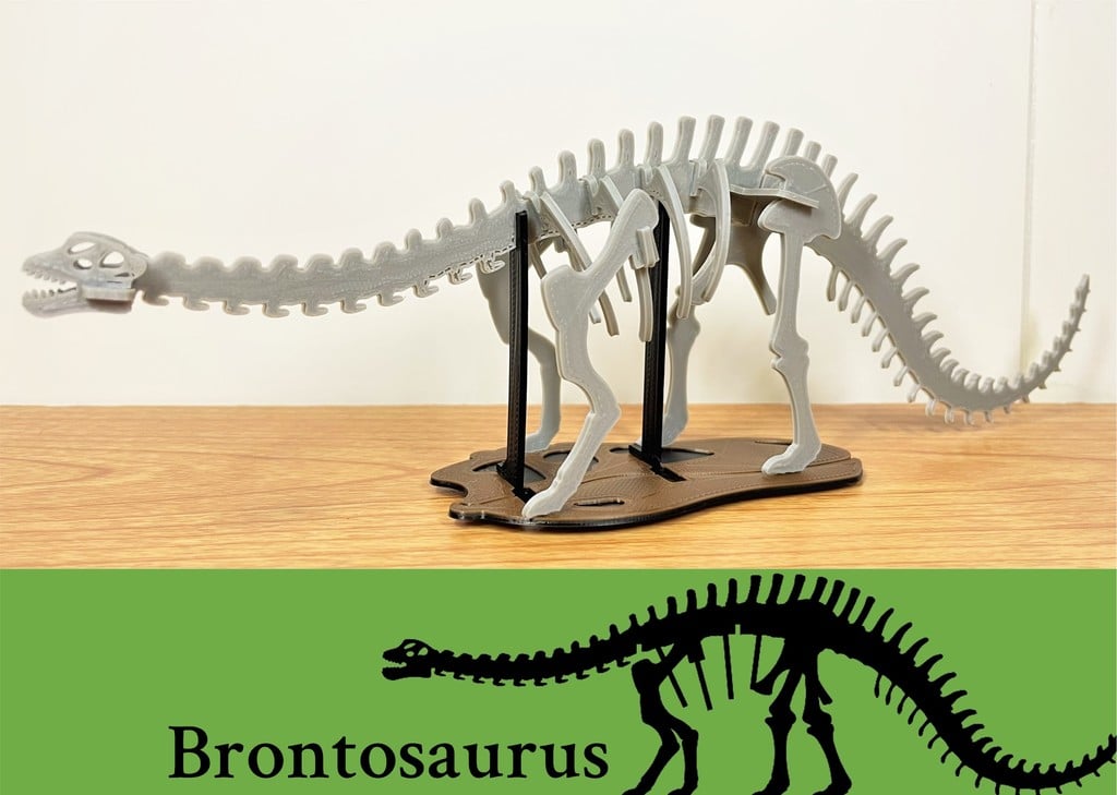 [3Dino Puzzle] Brontosaurus(Classic Apatosaurus)