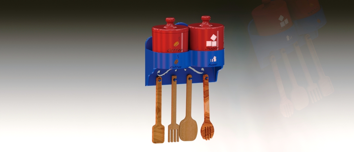Kitchen Canister set with holder
