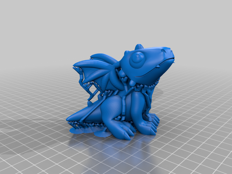Cute Dragon with custom MeshMixer supports .2mm optimized