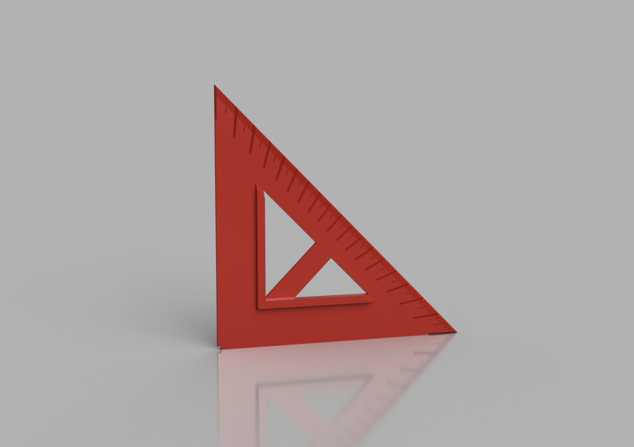 Drafting Square with Center Finder and degree markings