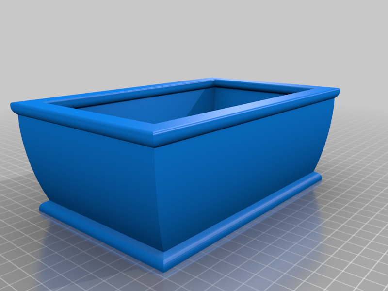 Simple rectangle flower pot (no drainage)