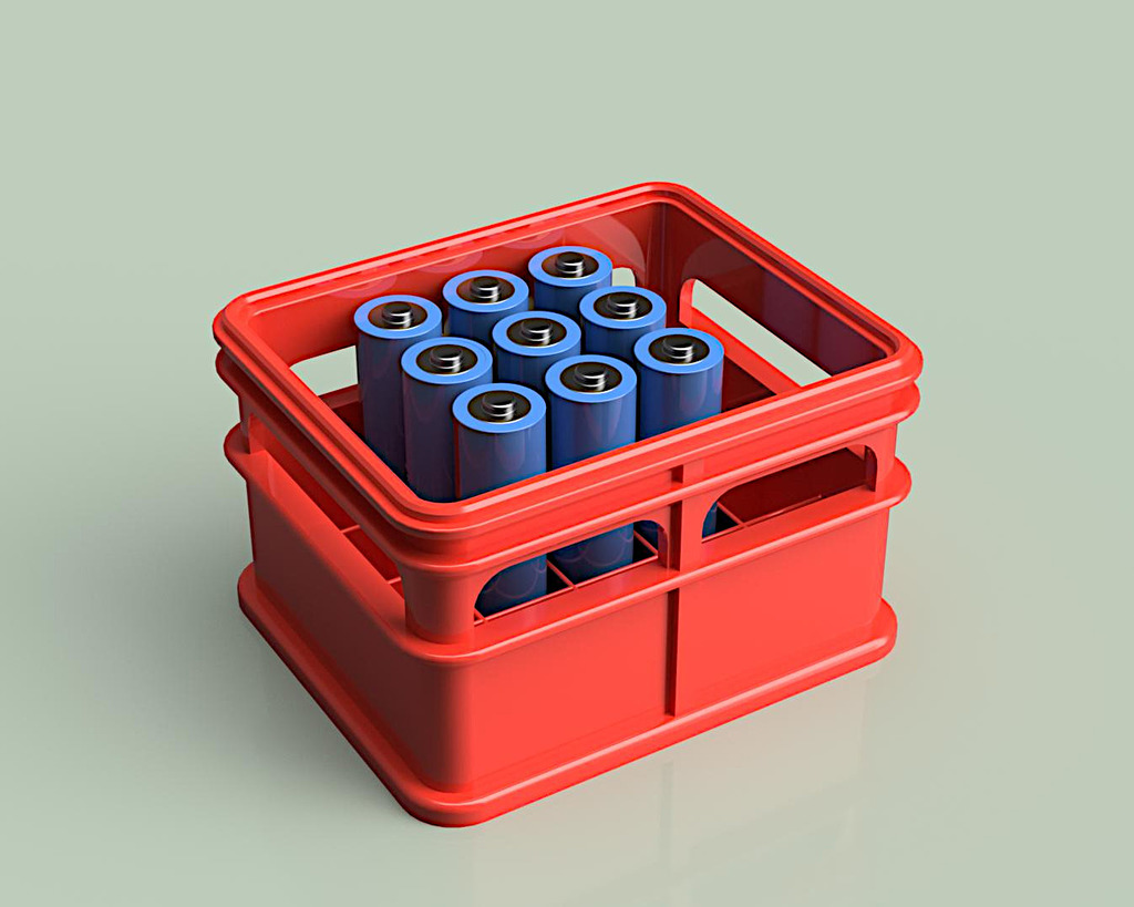 Stackable AA Beer Crate 3D model