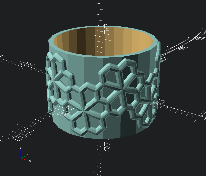 floret pentagonal pattern roller