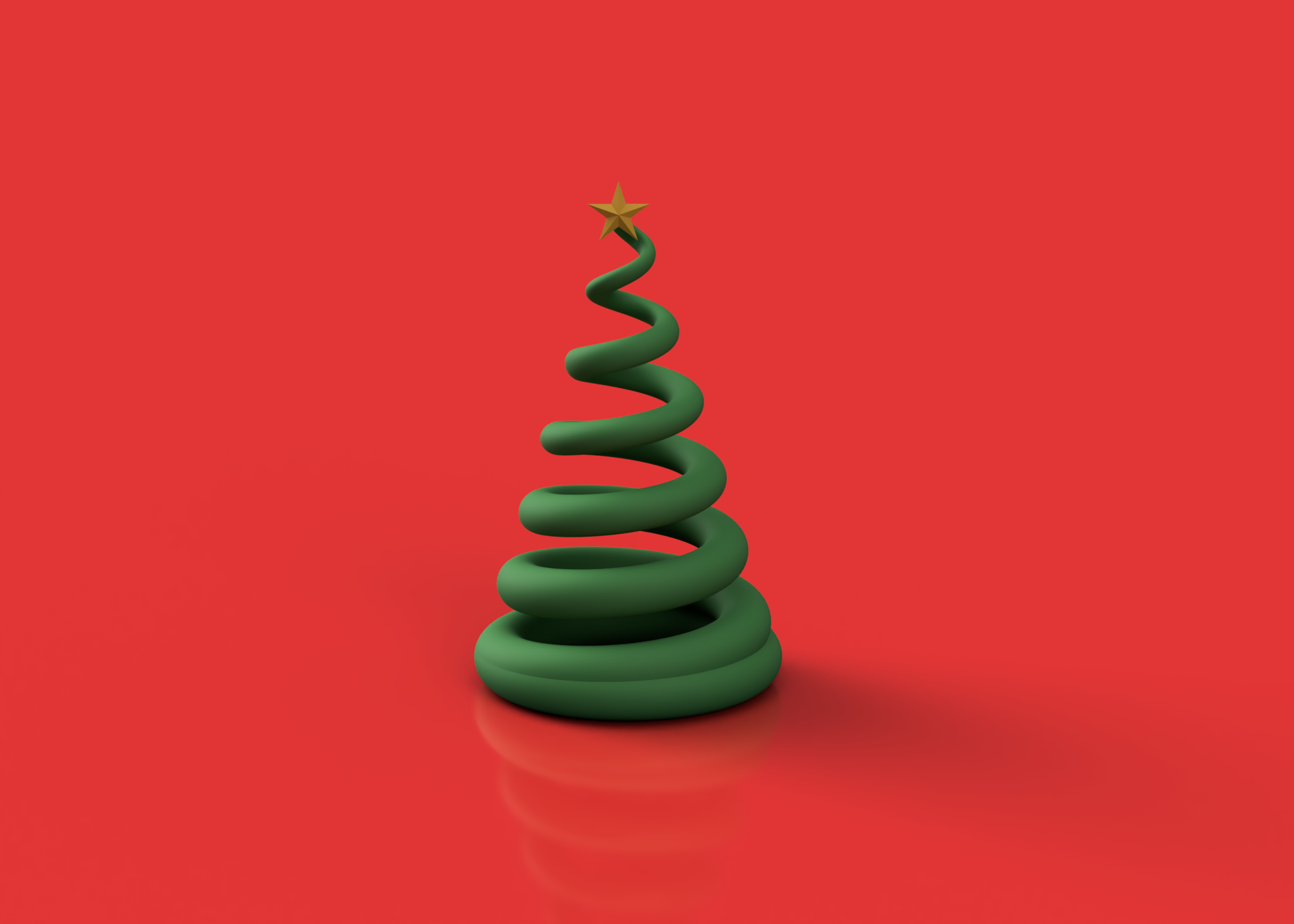 Spiral Spring Christmas Tree — Modern Holiday Decor