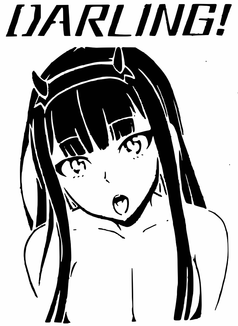 Zero Two stencil 2