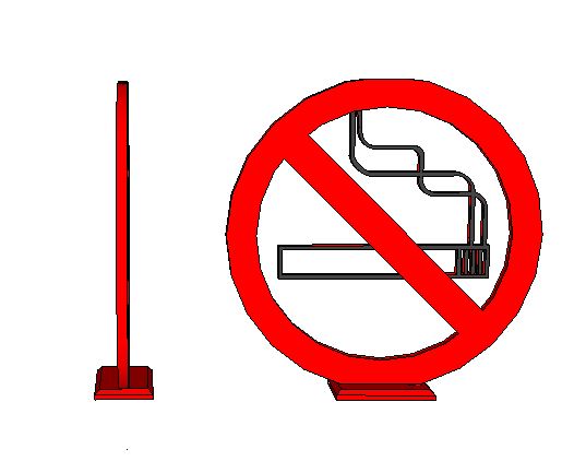 No Smoking Sign + Stand