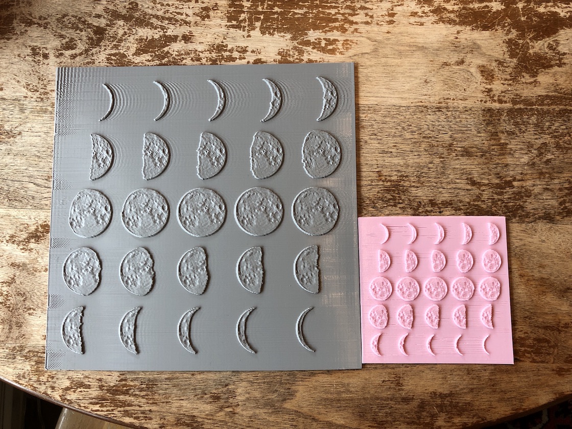 Moon Phases Tactile Graphic