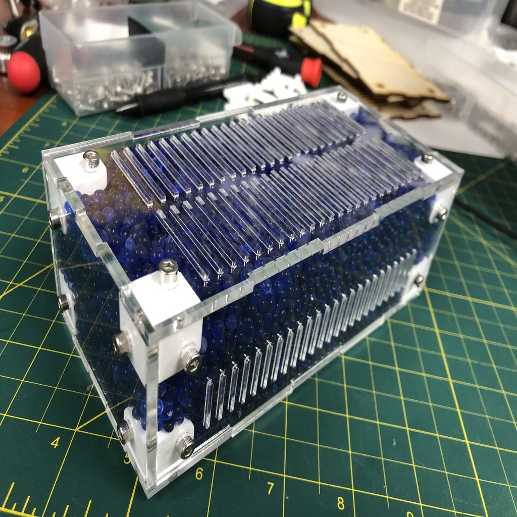 Laser Cut and 3D printed desiccant container
