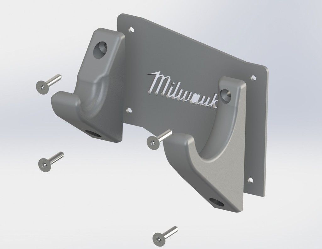 wall holder / hanger for Milwaukee right angle grinder M12 Fuel M12FDGA