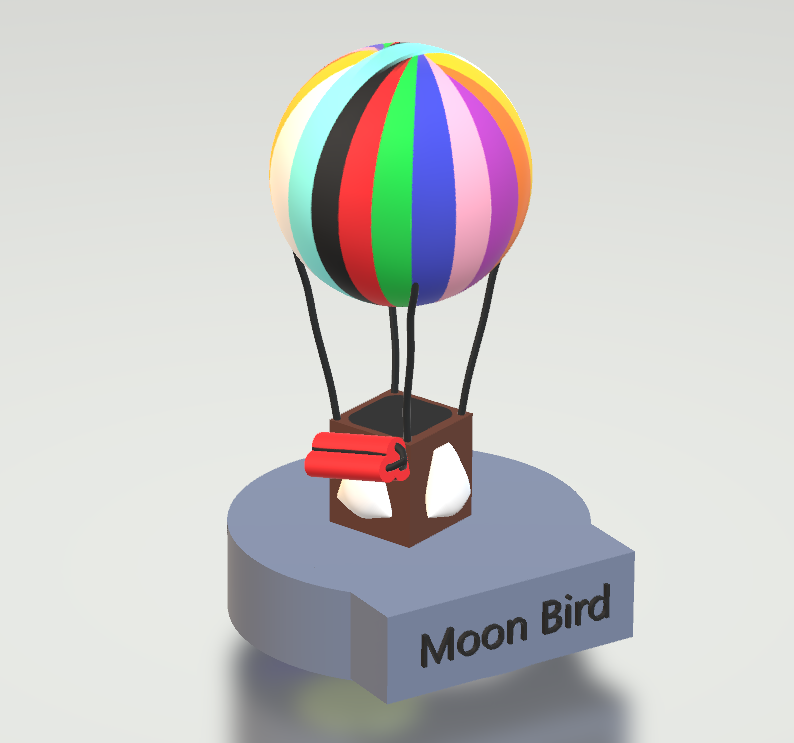Moon Bird Game Statue