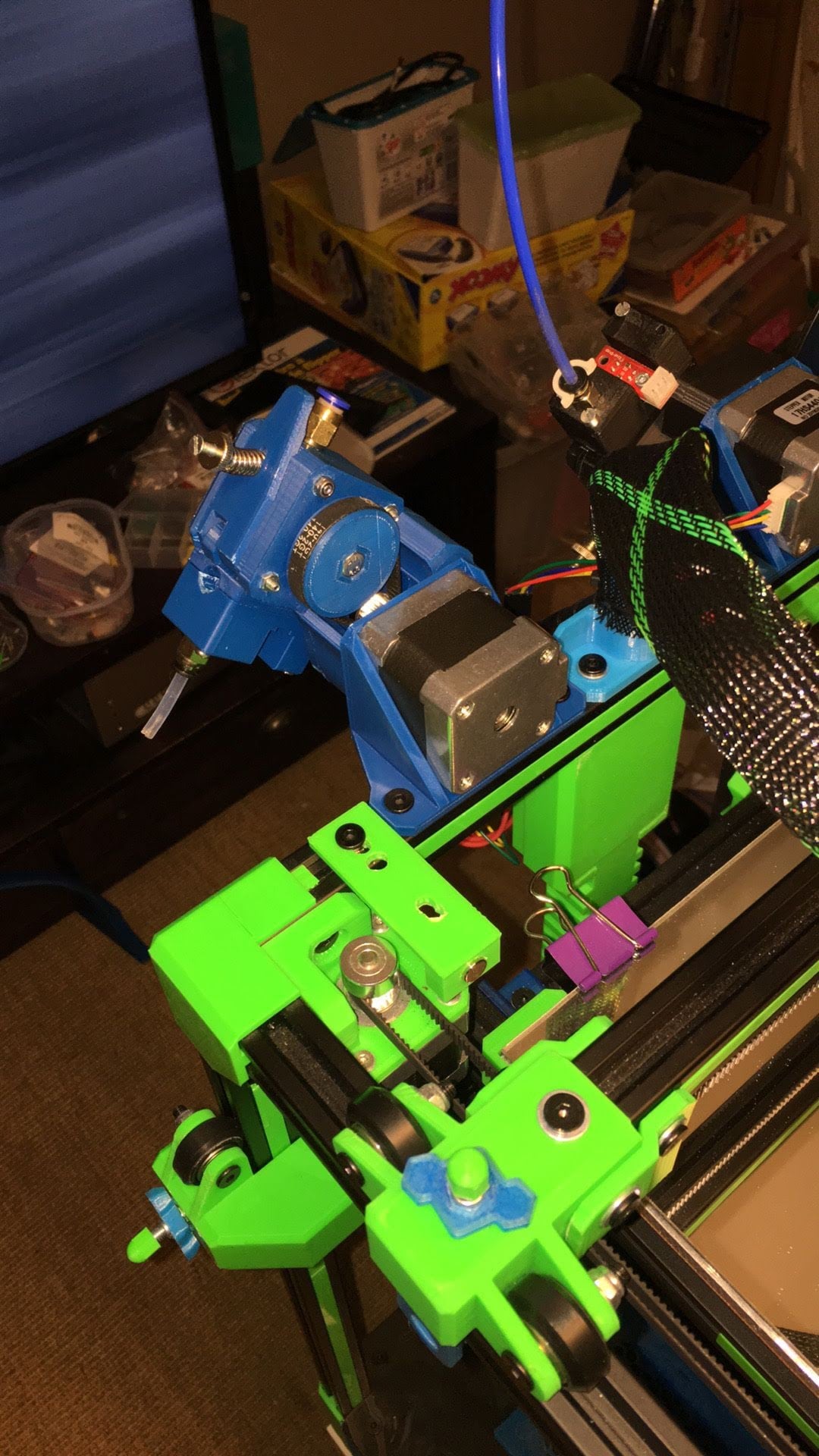 geared or belt bontech extruder with integrated filament runout sensor