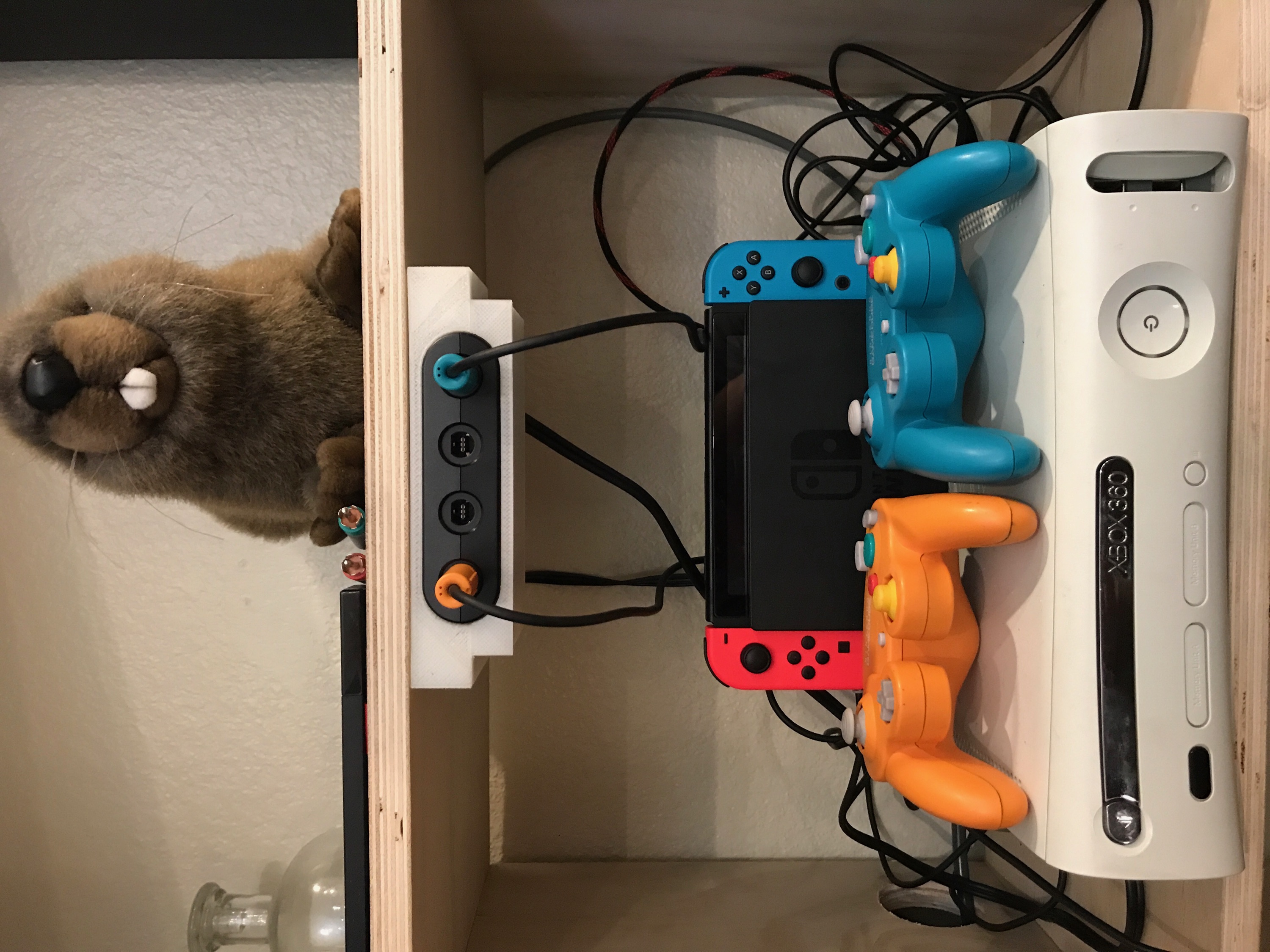 Mounting Bracket for WiiU Gamecube Controller adapter
