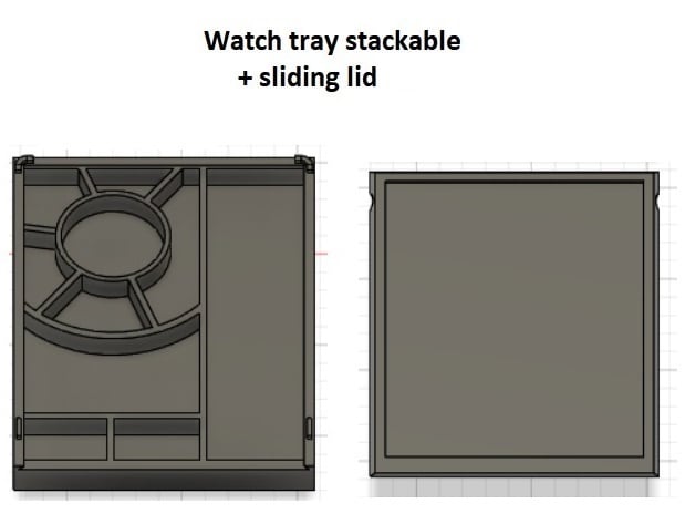 sliding lid watch disassembly trays