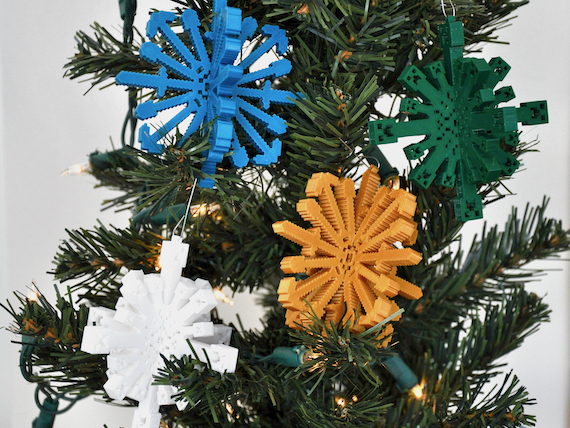 Creeper and Tools/Weapons Minecraft Snowflake Ornaments