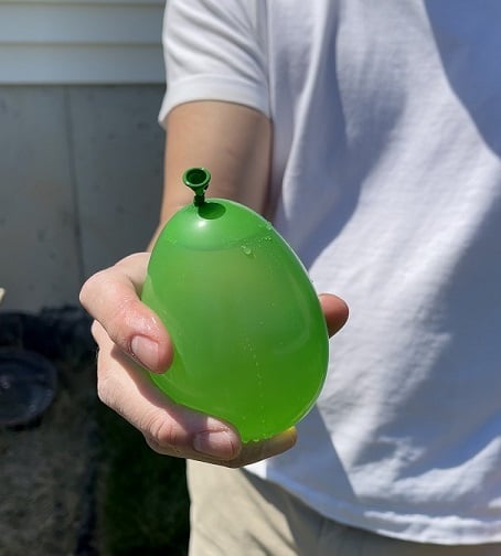 water balloon tying assist with garden hose