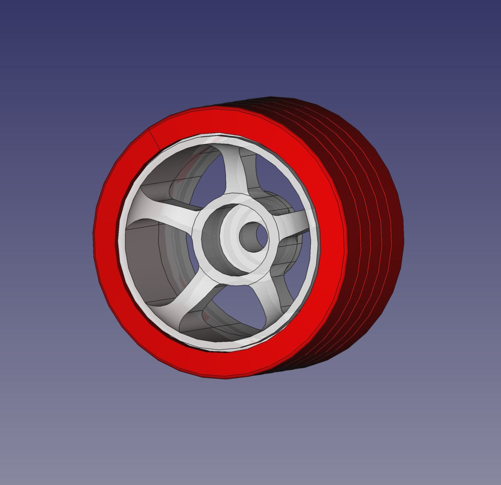 Meccano F1 wheel (rim and tyre)