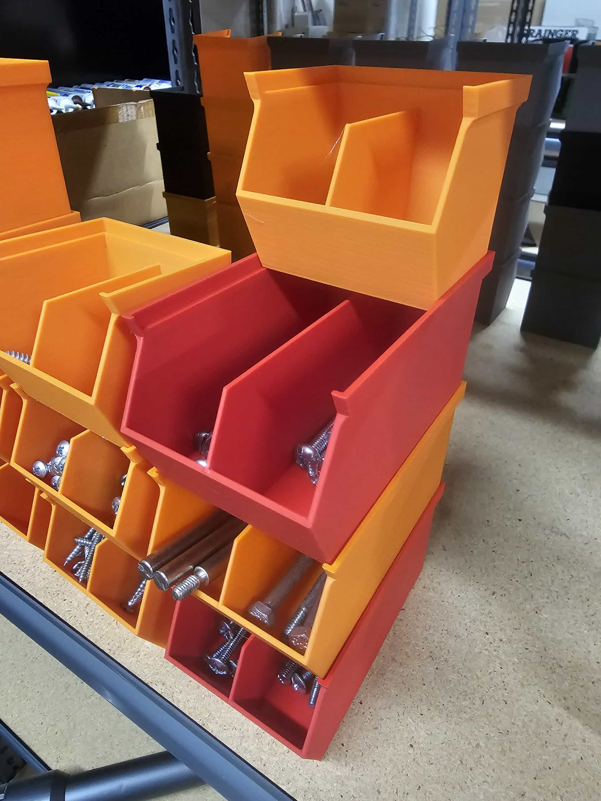 Longer Stackable Storage Bin