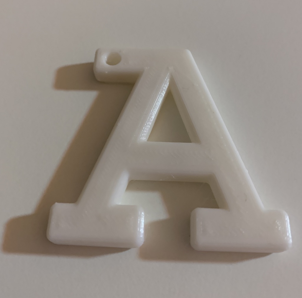 Letter A Keychain