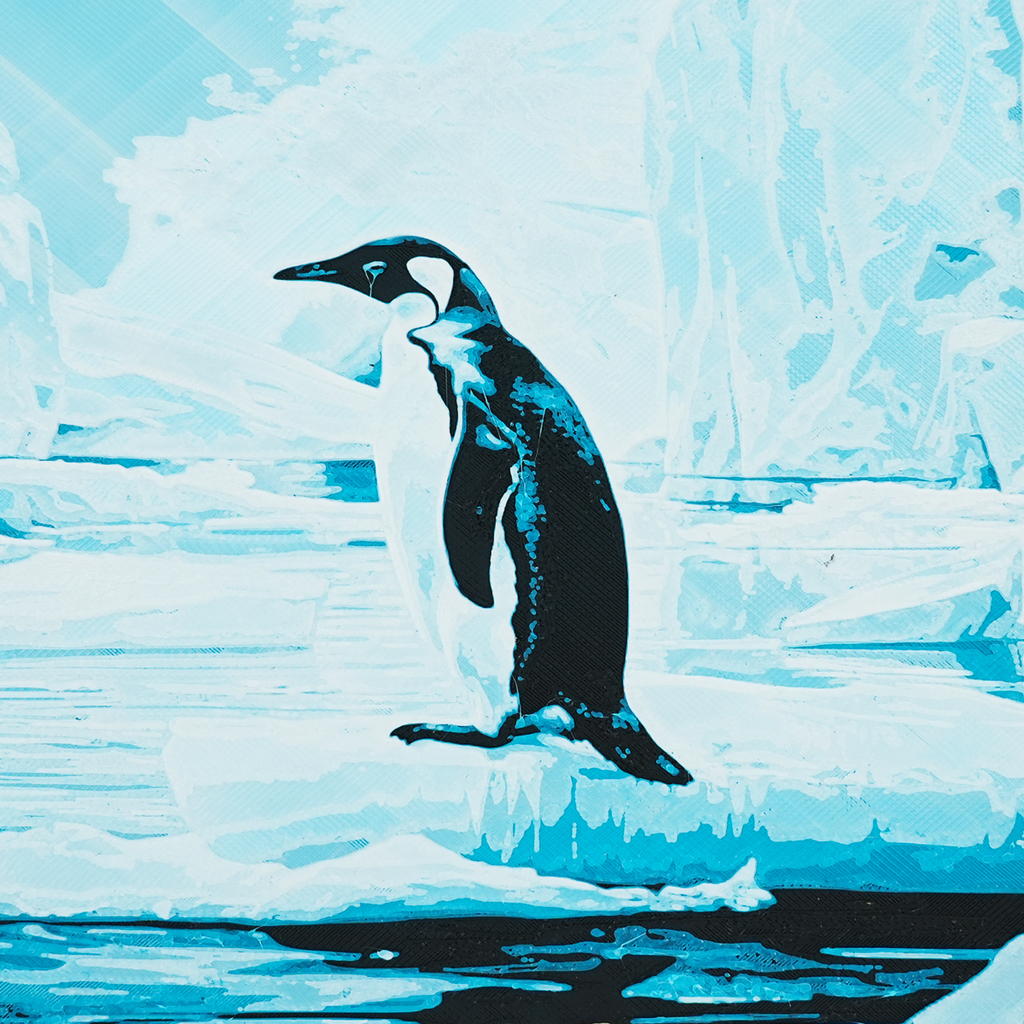 Penguin Oil Painting（Hueforge Painting）